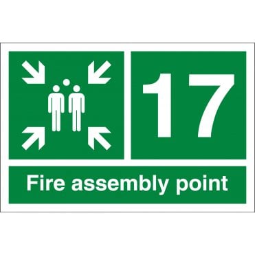 Fire Assembly Point Number 17 Sign
