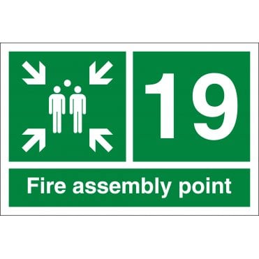 Fire Assembly Point Number 19 Sign