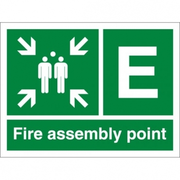 Fire Assembly Point Signs with Letter E