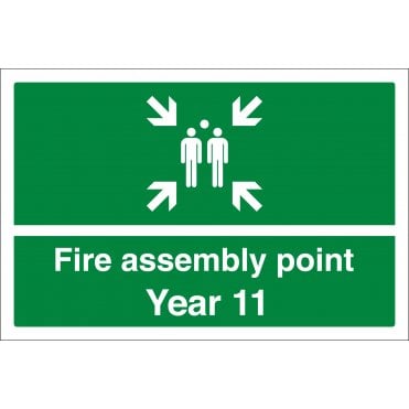 Fire Assembly Point Year 11 Sign