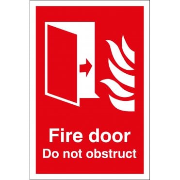 Fire Door Do Not Obstruct Sign