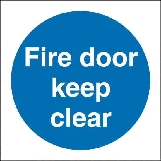 Fire Door Keep Clear Signs