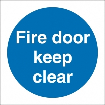 Fire Door Keep Clear Signs