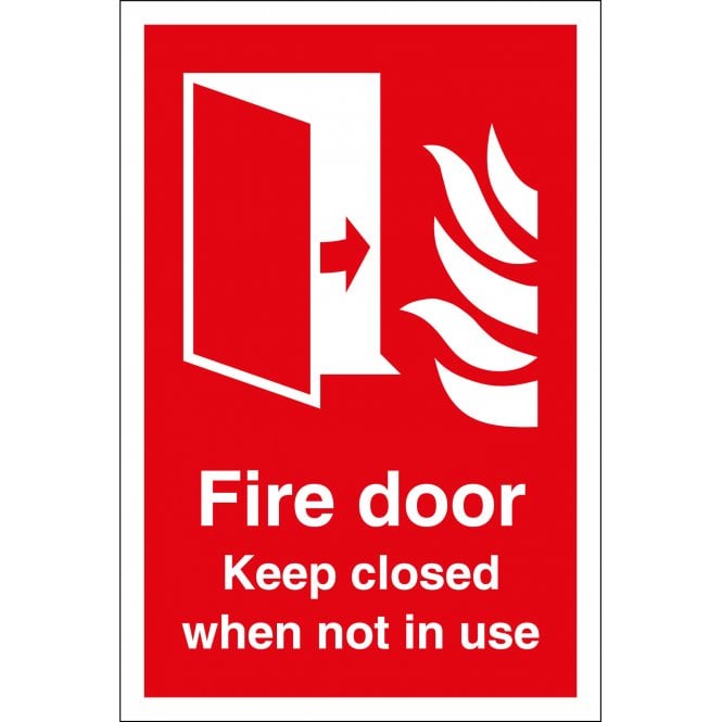 Fire Door Keep Closed When Not In Use Sign