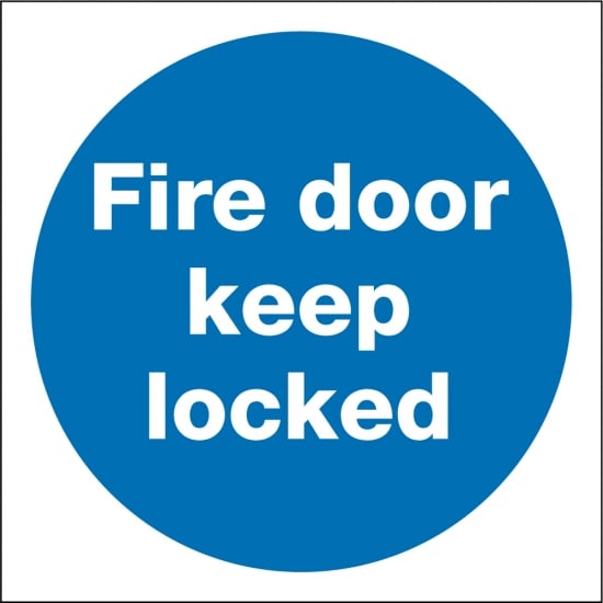 Fire Door Keep Locked Signs