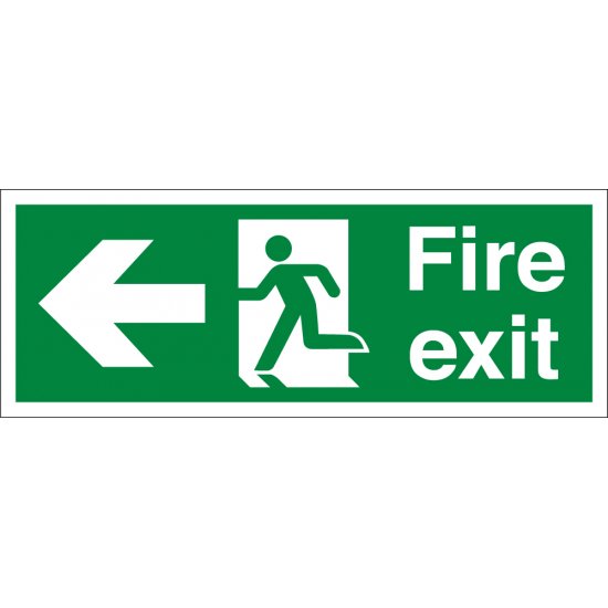 Fire Exit Arrow Left Signs