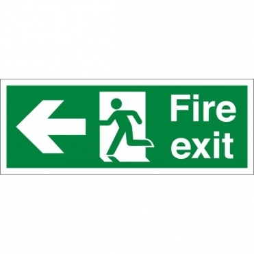 Fire Exit Arrow Left Signs