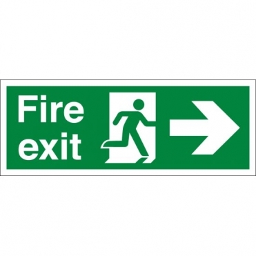 Fire Exit Arrow Right Signs