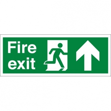 Fire Exit Arrow Up Signs