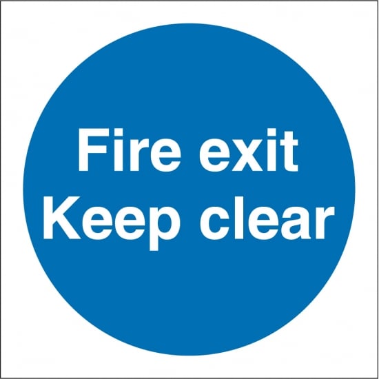 Fire Exit Keep Clear Signs