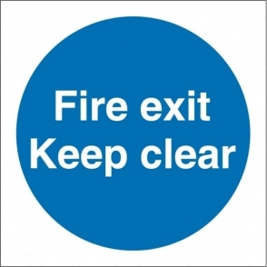 Fire Exit Keep Clear Signs