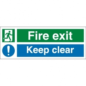 Fire Exit Keep Clear Signs