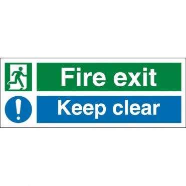 Fire Exit Keep Clear Signs