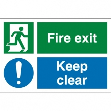 Size: 800mm x 600mm Fire Exit Signs