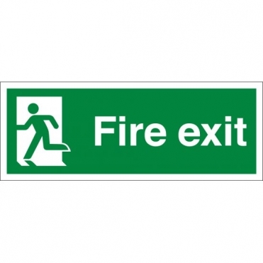 Fire Exit Running Man Left Signs