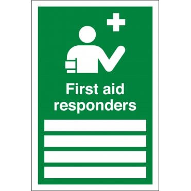 First Aid Responders Sign