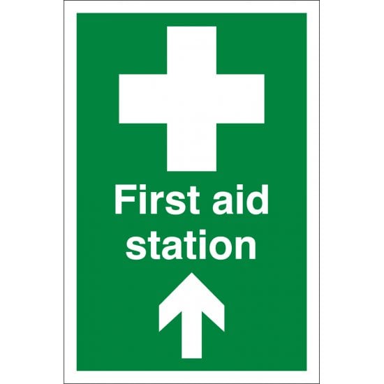 First Aid Station Arrow Up Signs