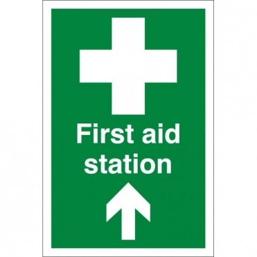 First Aid Station Arrow Up Signs