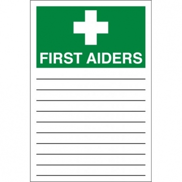 First Aiders Signs
