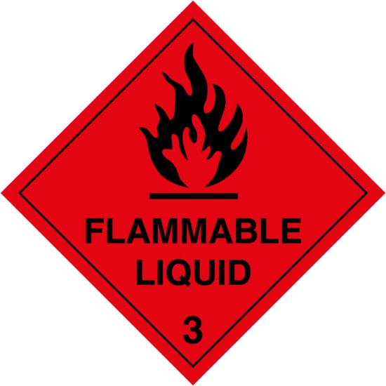 Flammable Liquid 3 Labels