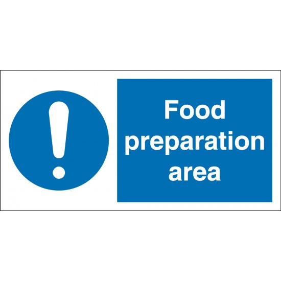 Food Preparation Area Signs