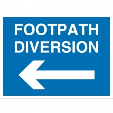 Footpath Diversion Arrow Left Signs