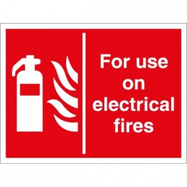 For Use On Electrical Fires Signs