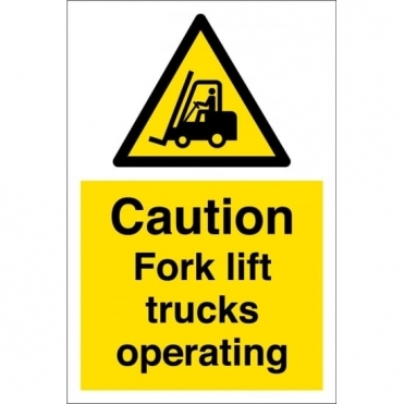 Fork Lift Trucks Operating Signs