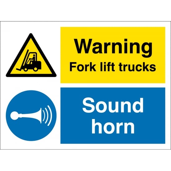 Fork Lift Trucks Sound Horn Signs