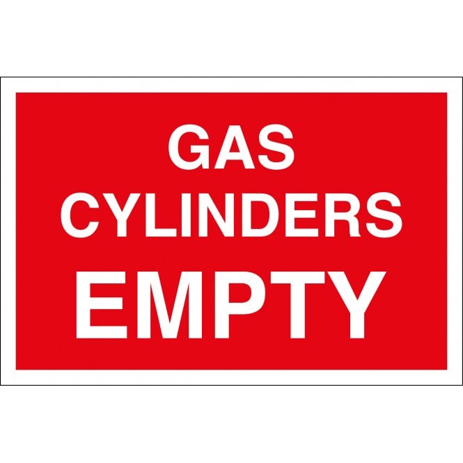 Gas Cylinders Empty Signs