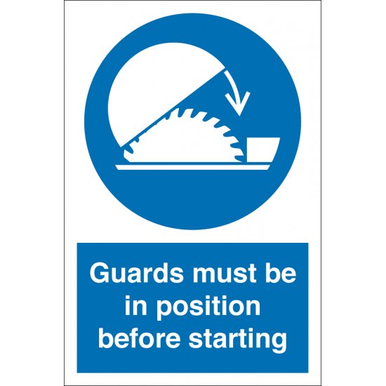 Guards Must Be In Position Before Starting Signs