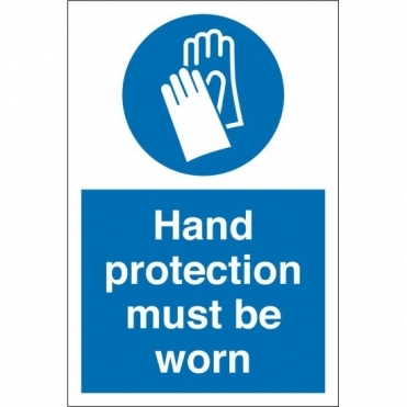 Hand Protection Must Be Worn Signs