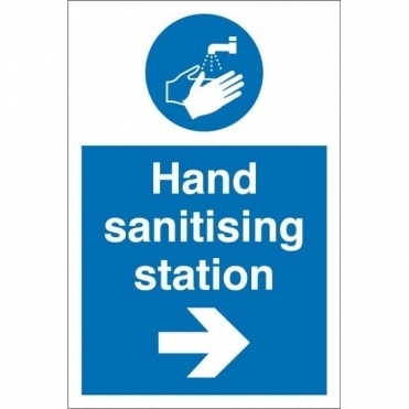 Hand Sanitising Station Arrow Right Signs