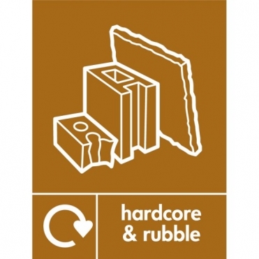Hardcore and Rubble Waste Recycling Signs