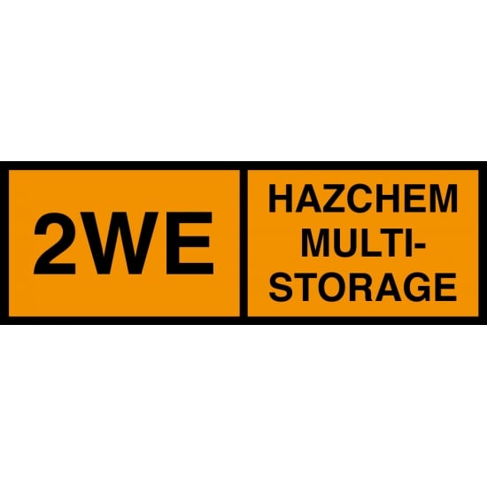 Hazchem Multi Storage 2WE Signs