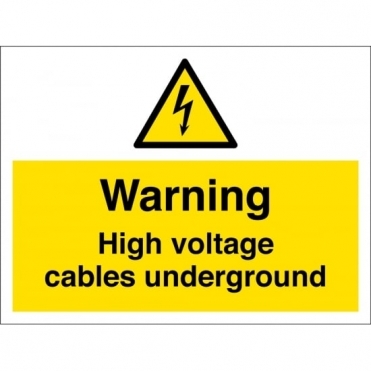 High Voltage Cables Underground Signs