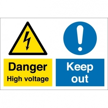 High Voltage Keep Out Signs