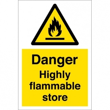 Highly Flammable Store Signs