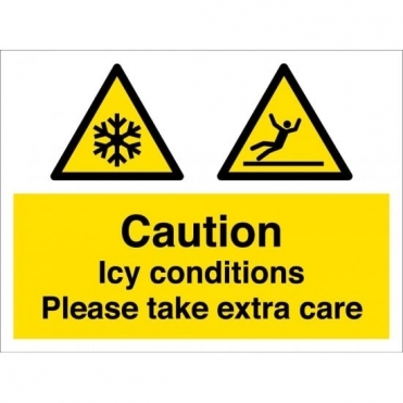 Size: 300mm x 200mm Slippery Floor Warning Signs