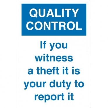 If You Witness A Theft Signs