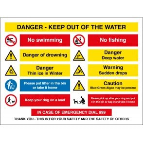 Keep Out Of The Water Safety Sign