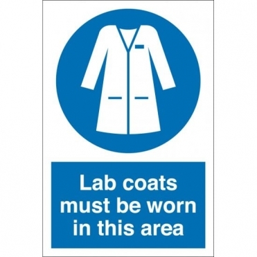 Lab Coats Must Be Worn In This Area Signs