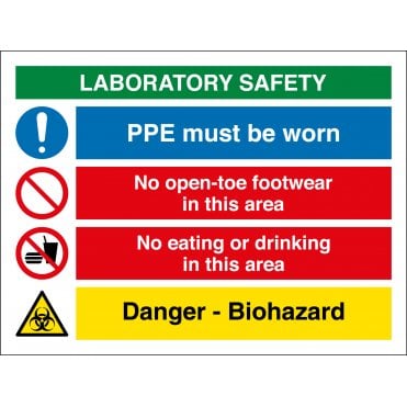 Size: 600mm x 450mm Biohazard Safety Signs