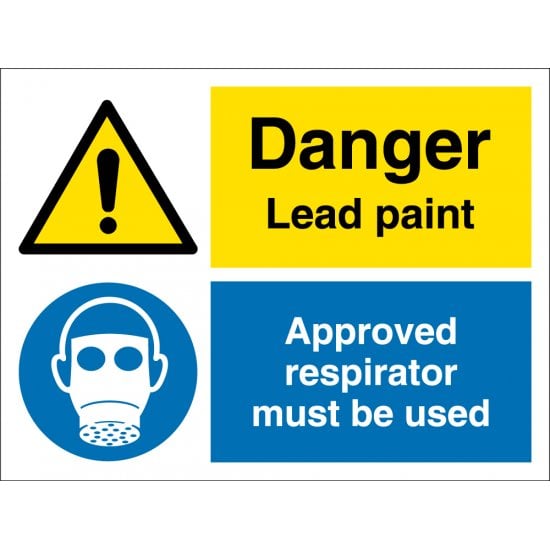 Lead Paint Wear Respirator Signs