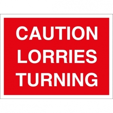 Lorries Turning Signs