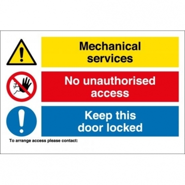 Mechanical Services Multi Message Sign