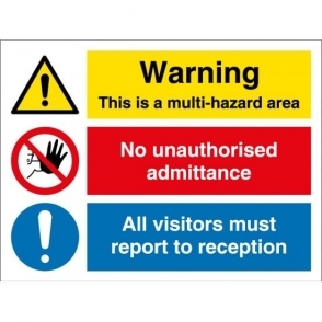 Multi Hazard Area Signs