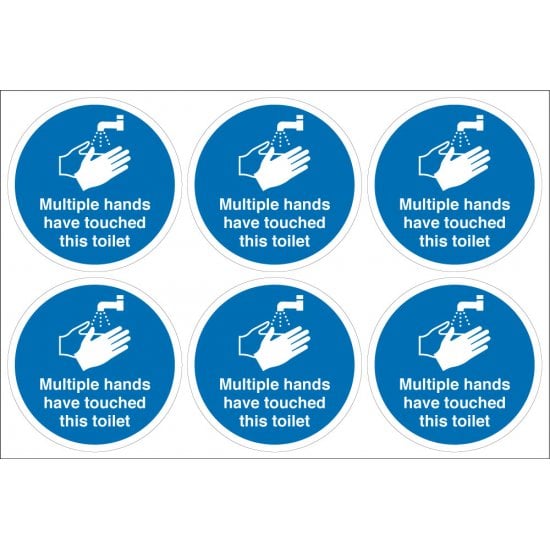 Multiple Hands Have Touched This Toilet Labels