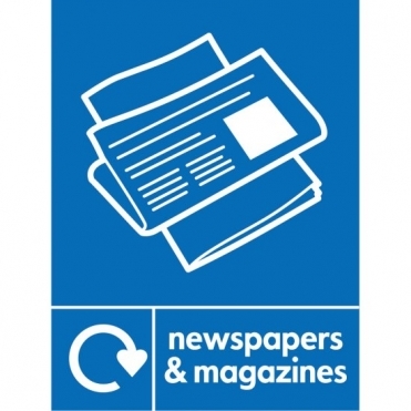 Newspapers And Magazines Recycling Signs