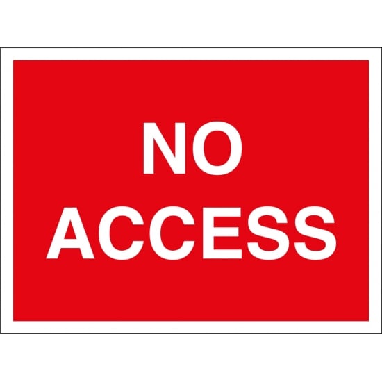 No Access Signs